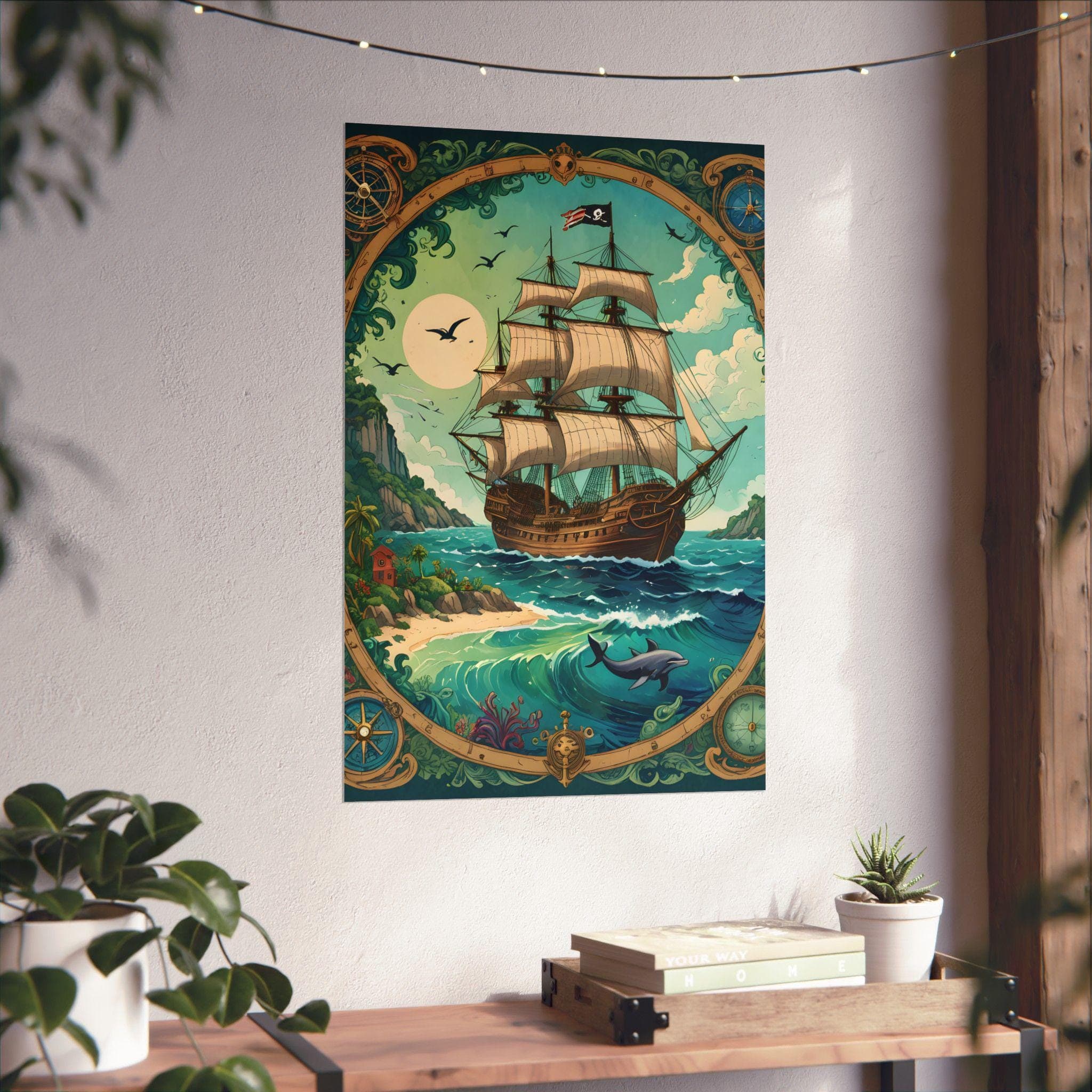 Treasure hunt pirate adventure poster